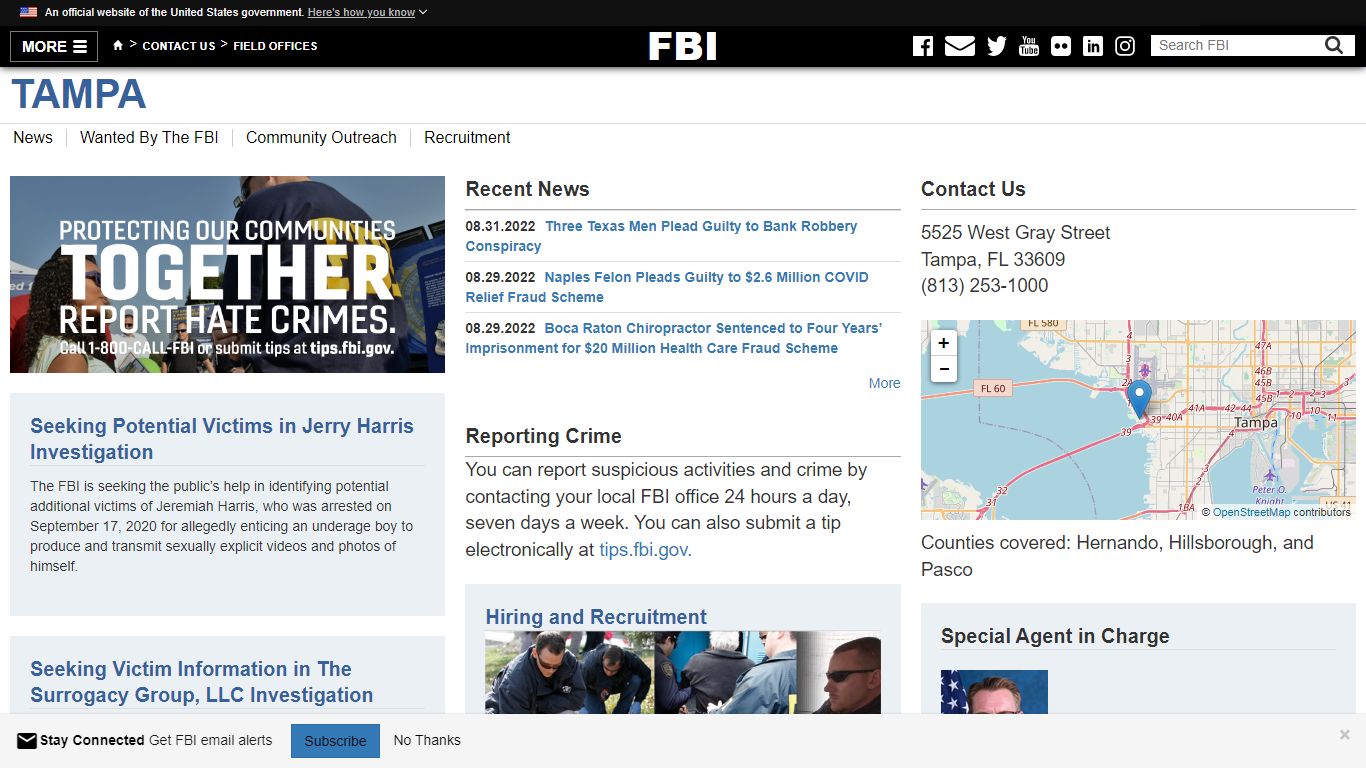 Tampa — FBI - Federal Bureau of Investigation